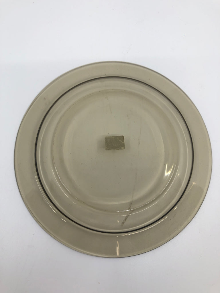 20 PC ARCOROC SMOKE GLASS SRV 4 DISH SET.