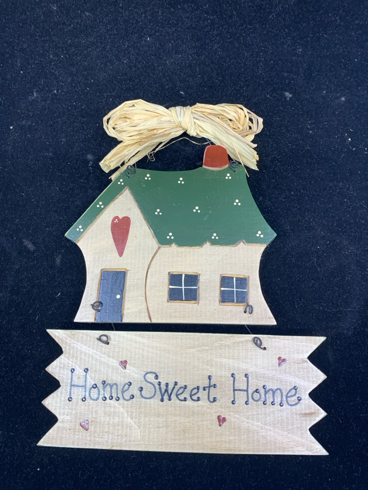 PRIMITIVE HOME SWEET HOME WALL HANGING.