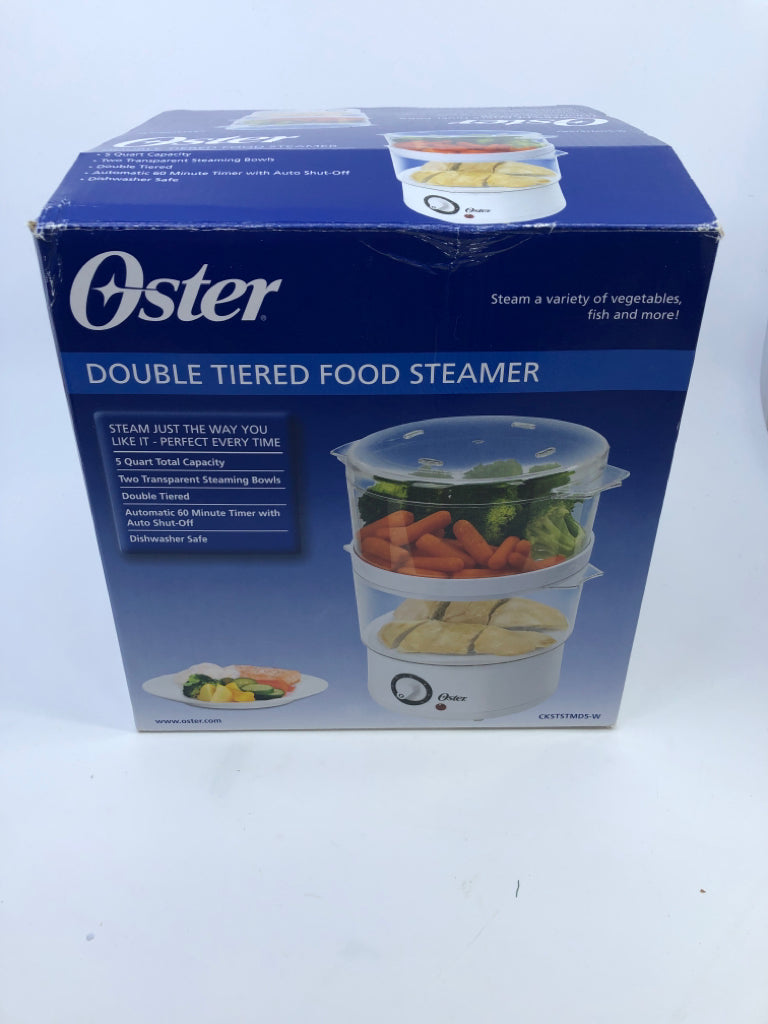 NIB OSTER DOUBLE TIERED FOOD STEAMER.