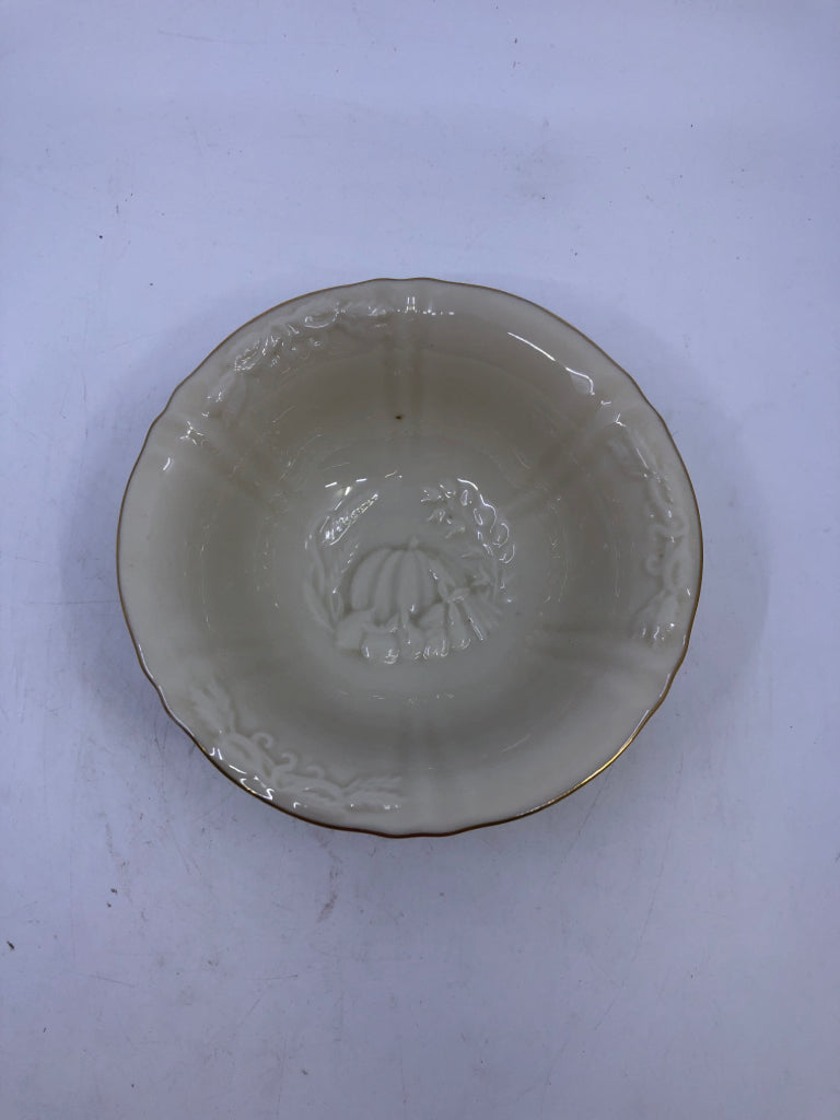 EMBOSSED LENOX FALL THEME CANDY BOWL.