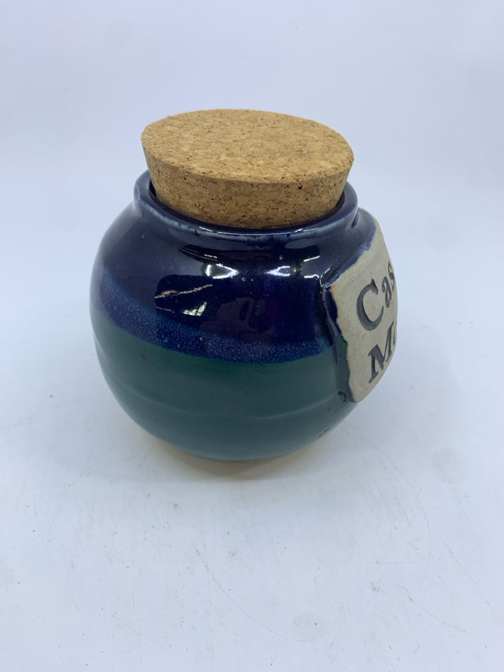 CASINO MONEY JAR W CORK TOP.