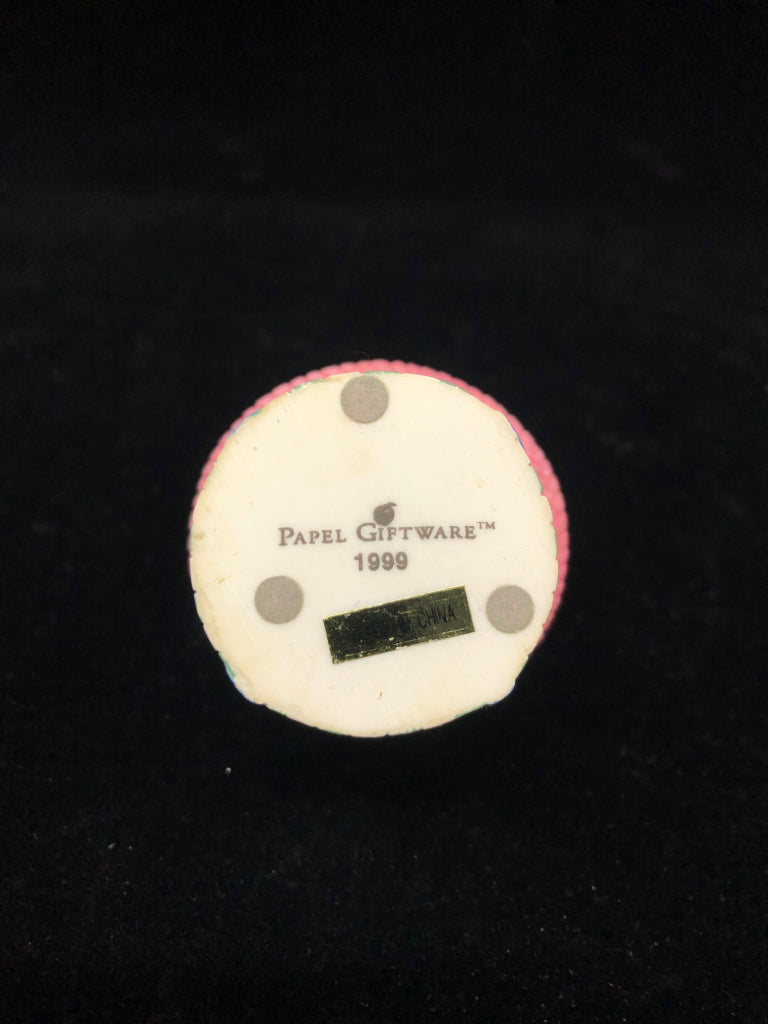 PINK SUNFLOWER HAT TRINKET BOX PAPEL GIFTWARE.