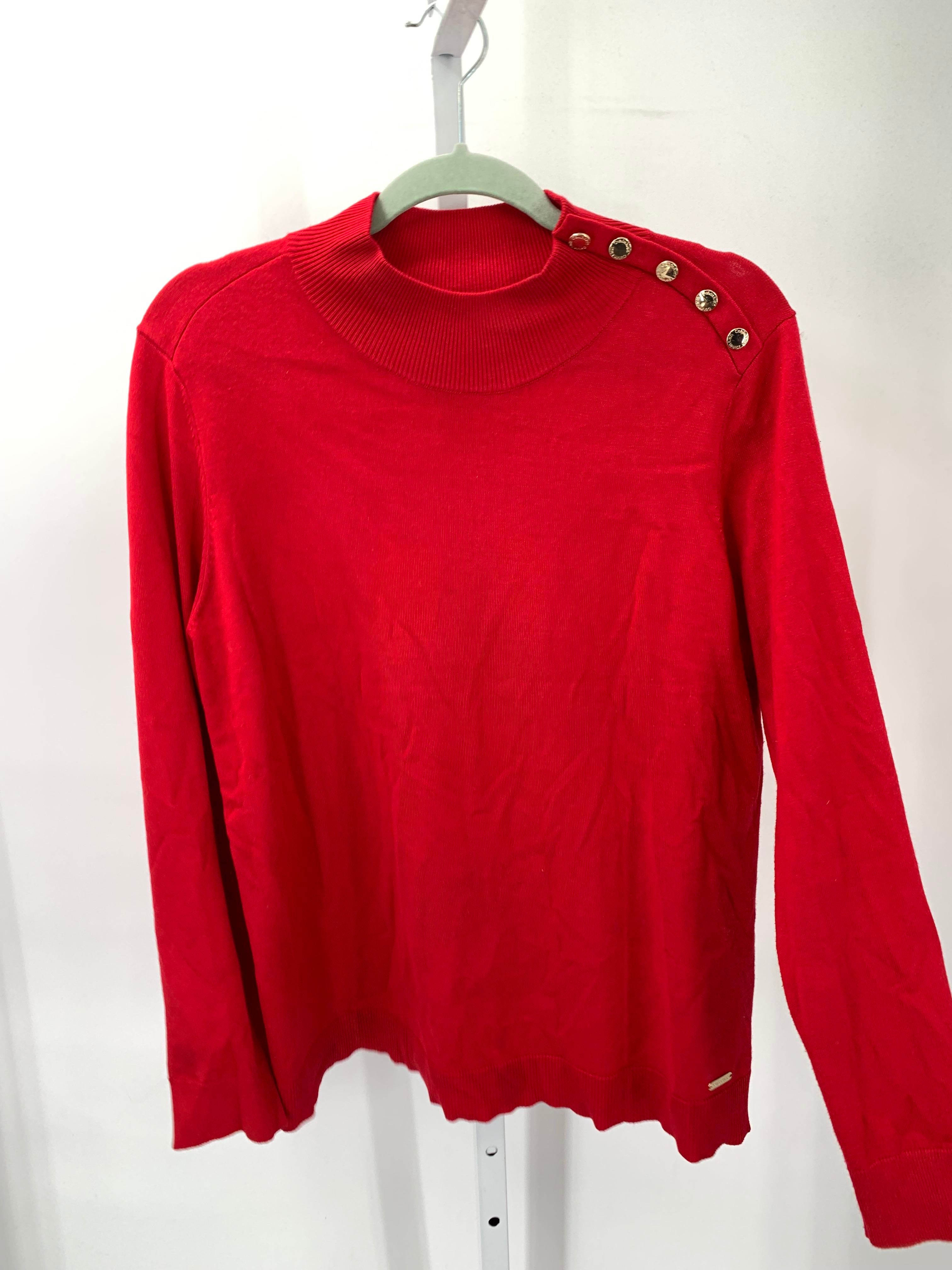 Calvin Klein Size Large Misses Long Slv Sweater