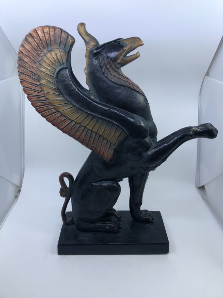 *RARE* VTG LARGE VERY HEAVY GRIFFIN SCULPTURE STATUE AUSTIN PRODUCTIONS INC 1985