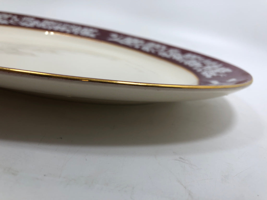 VTG ROYAL RED CENTURY SERVICE ACORN PLATTER.