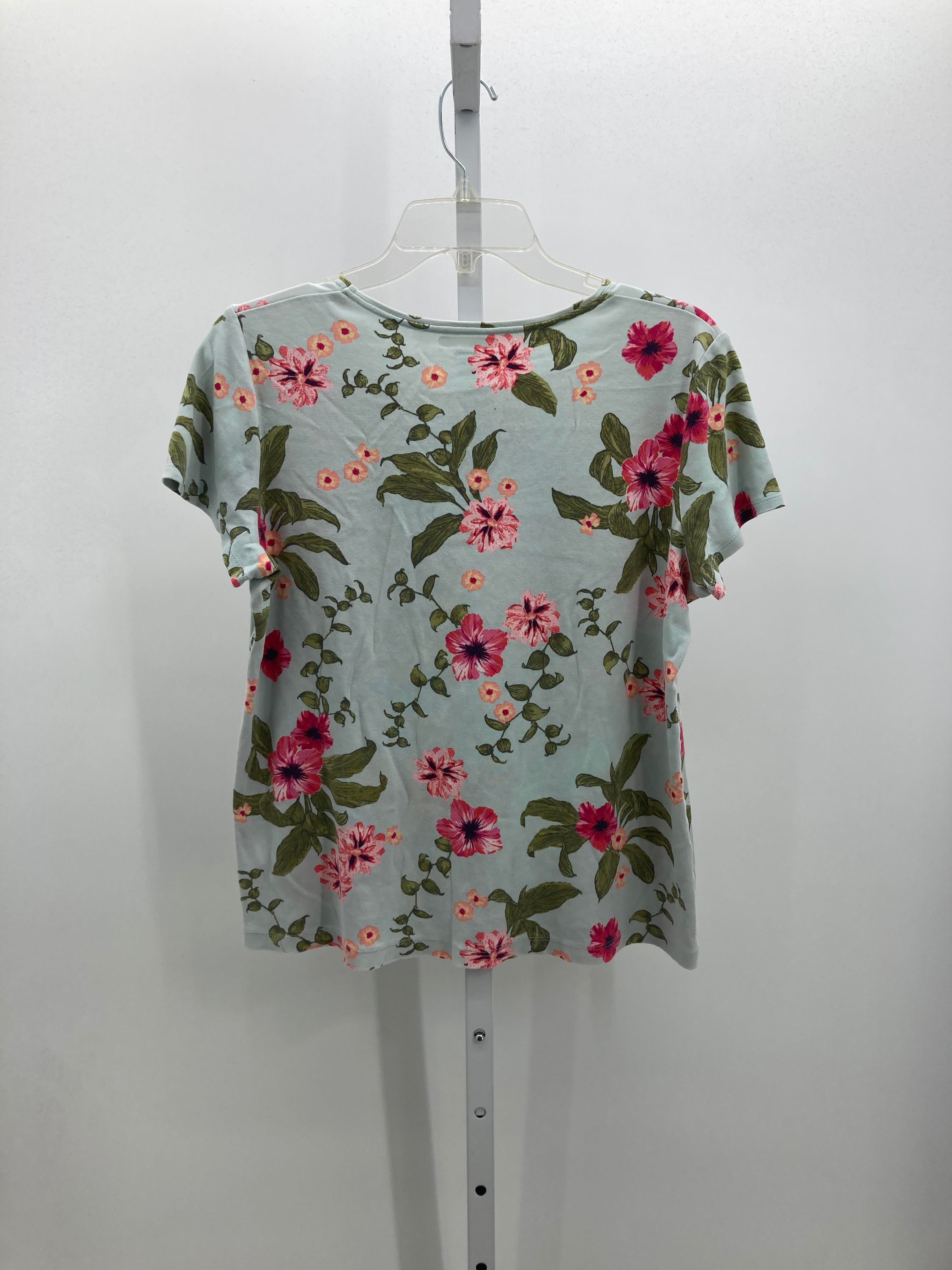 Croft & Barrow Size Extra Large Misses Short Sleeve Shirt