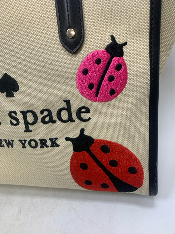 Kate Spade Large Ella Dottie LadyBug Tote Bag