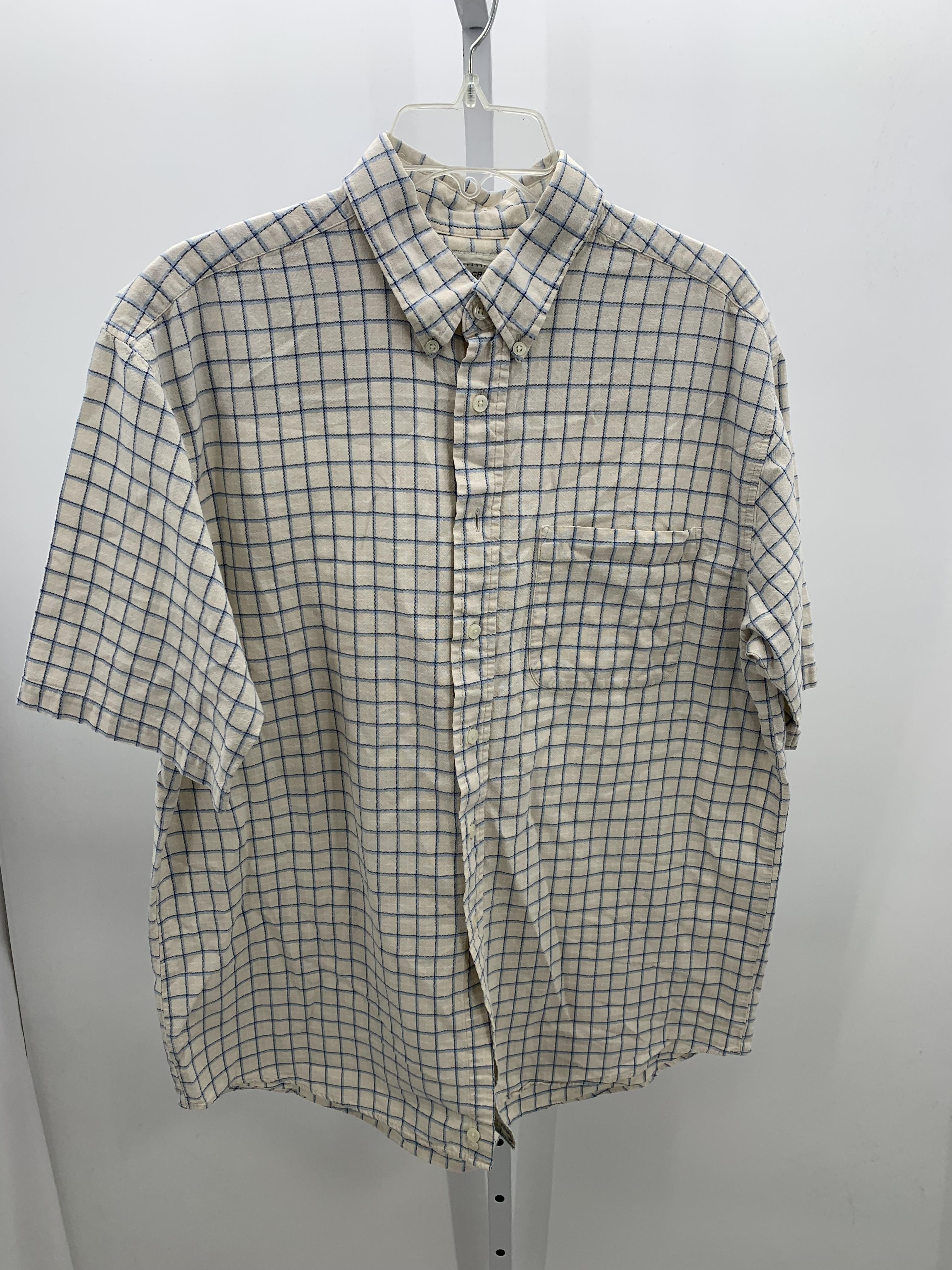 BLUE PLAID BTN DOWN