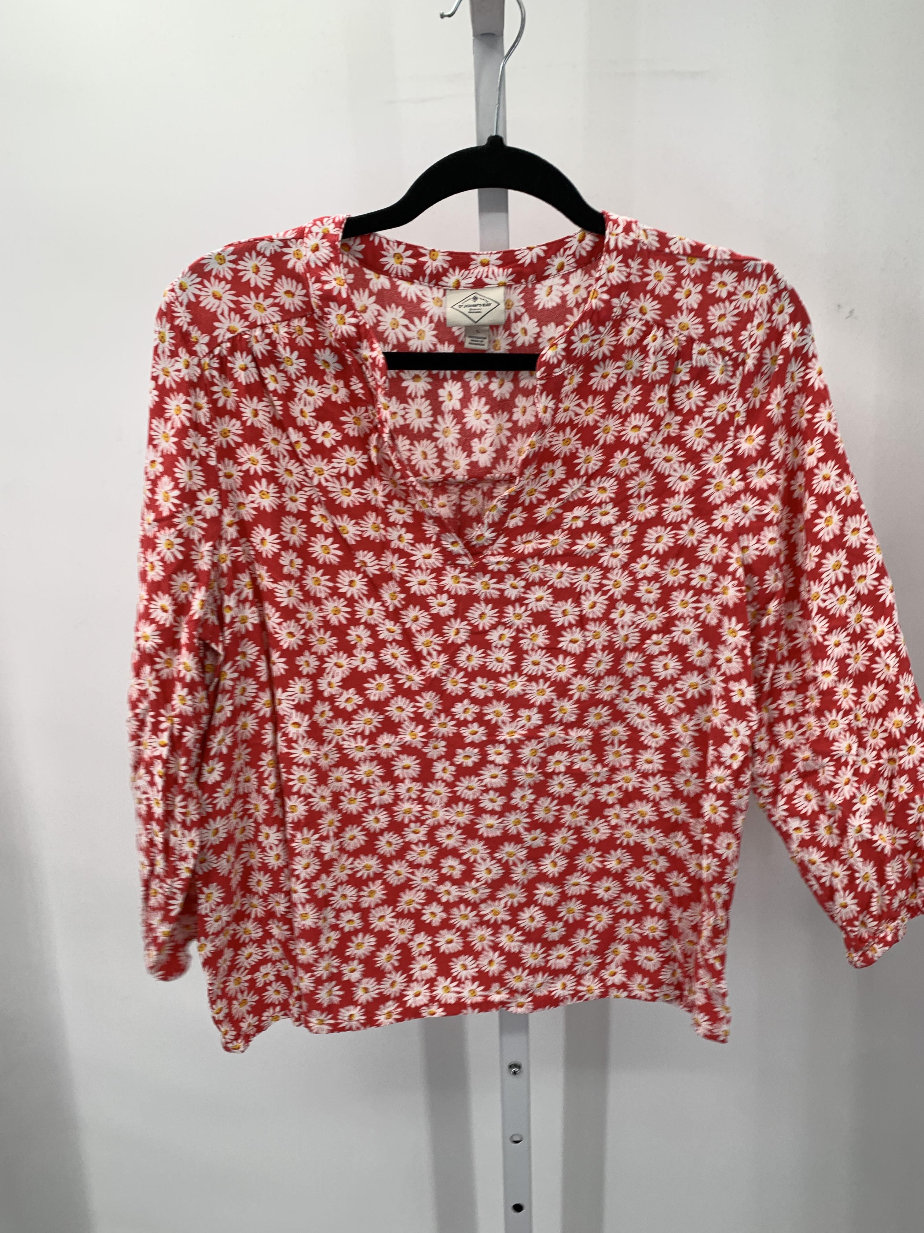 St. Johns Bay Size Large Misses 3/4 Sleeve Shirt