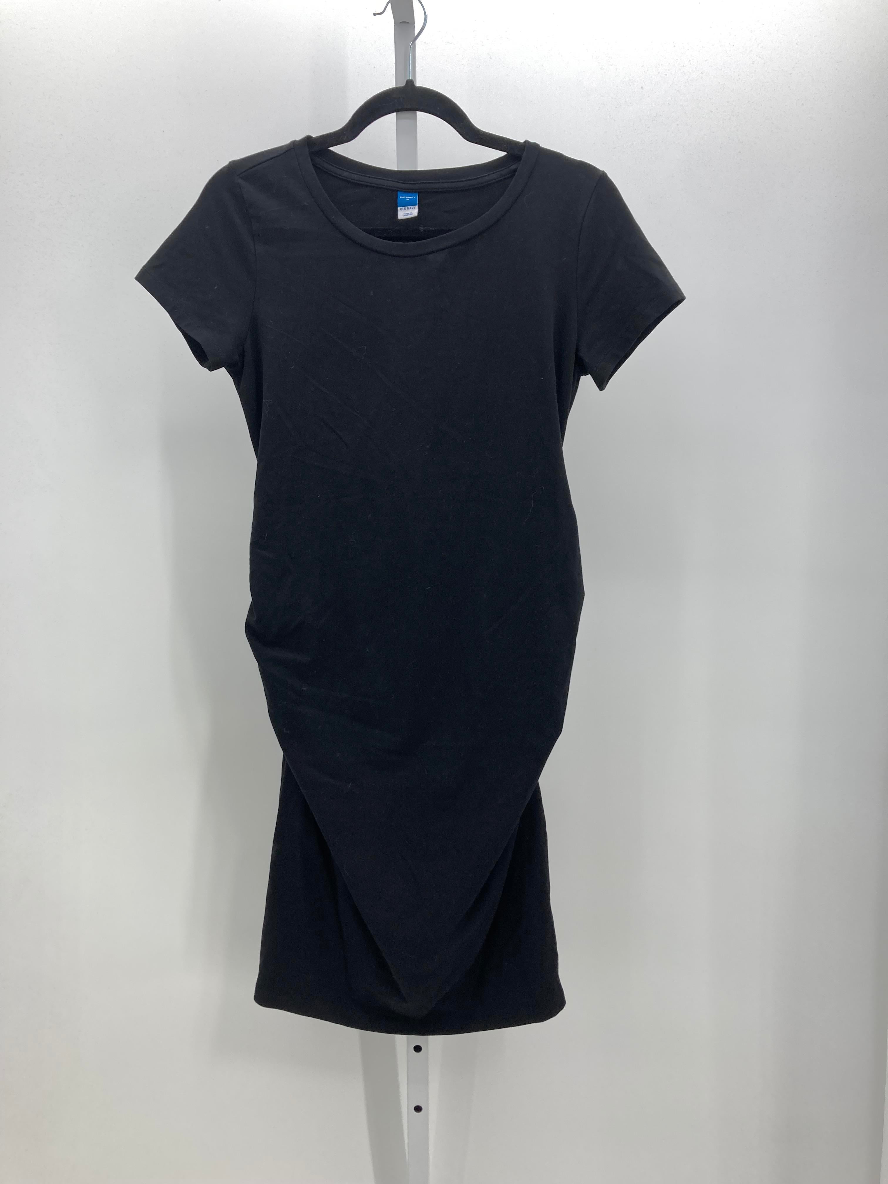 Old Navy Black Size Medium Maternity Short Sleeve Dress