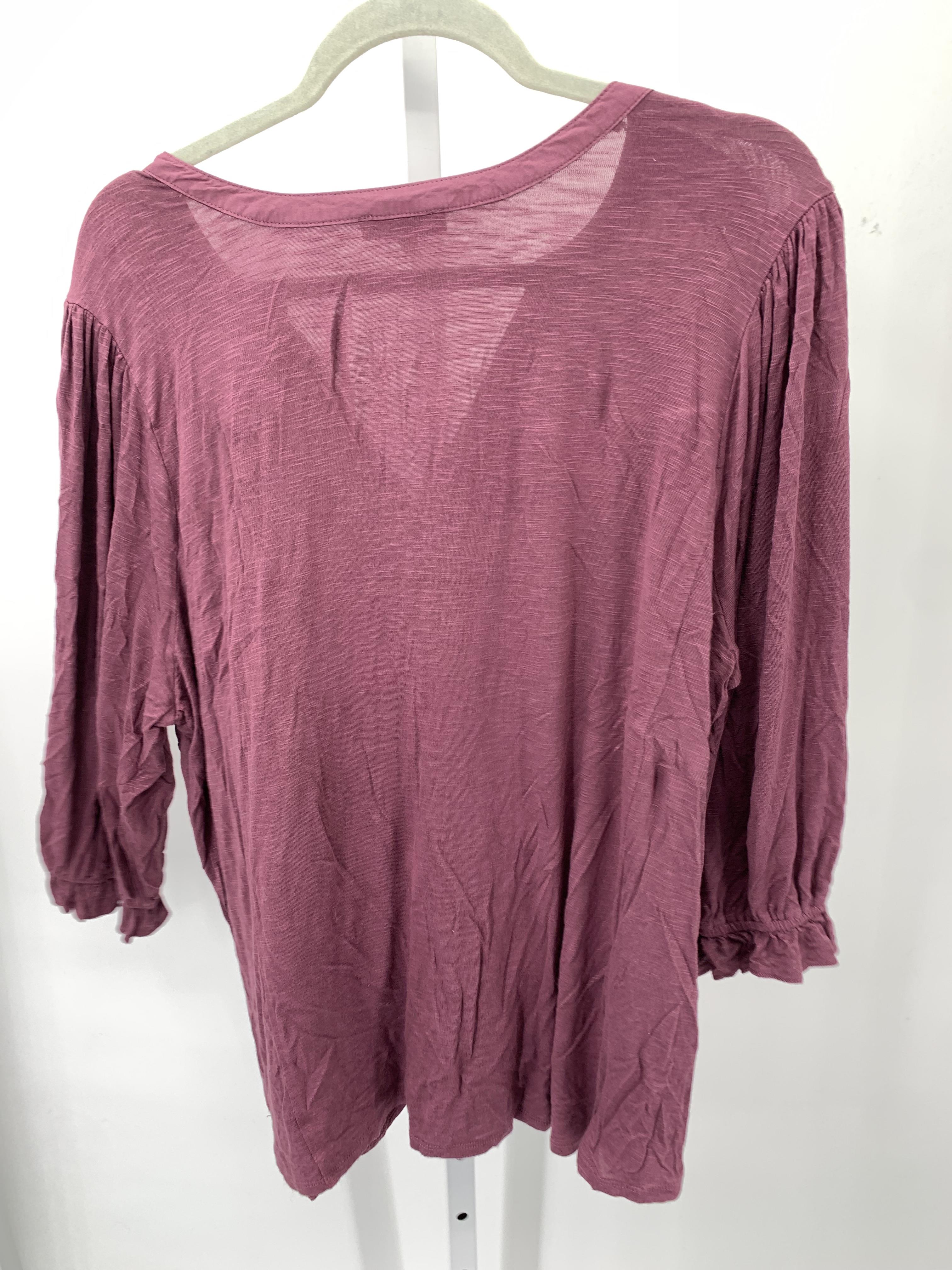 Democracy Size 1X Womens 3/4 Sleeve Shirt