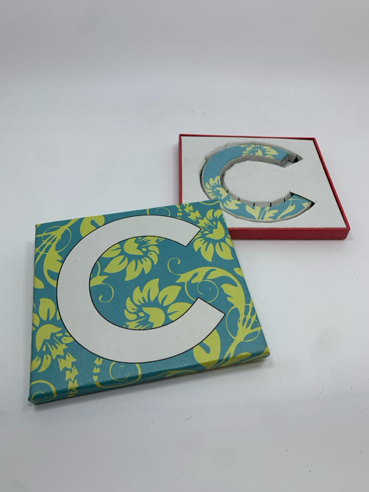 PORCELAIN LETTER C IN BOX.