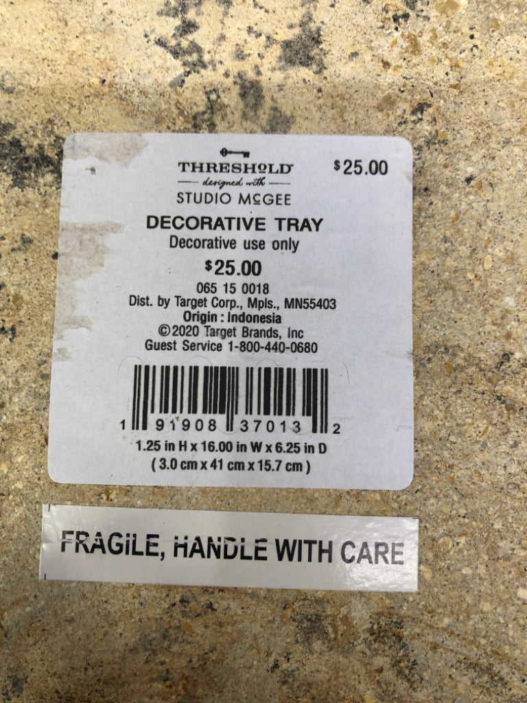 HEAVY RECTANGLE STONE TRAY.