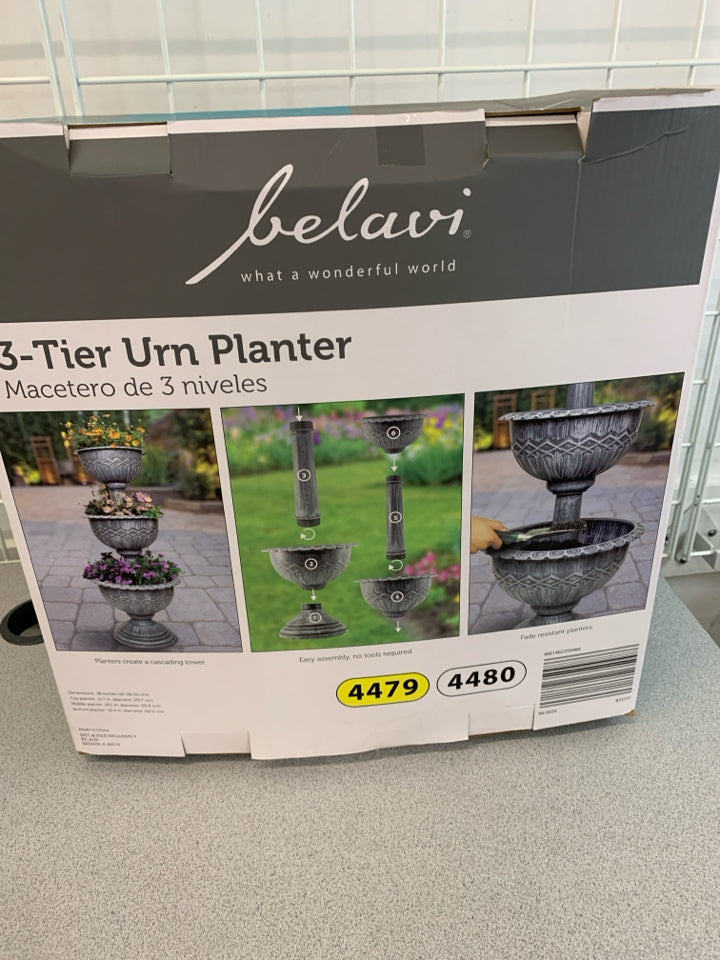 3-TIER URN PLANTER IN BOX.