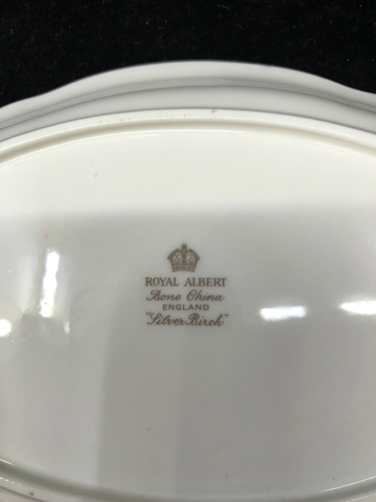 VTG SILVER BIRCH OVAL TRAY.