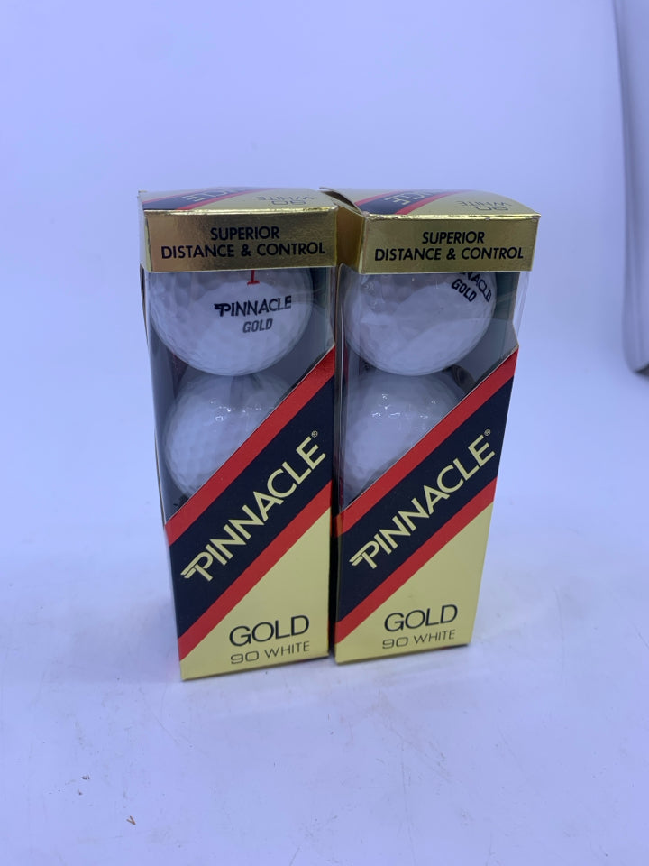 2-NIB PINNACLE GOLD GOLF BALLS.