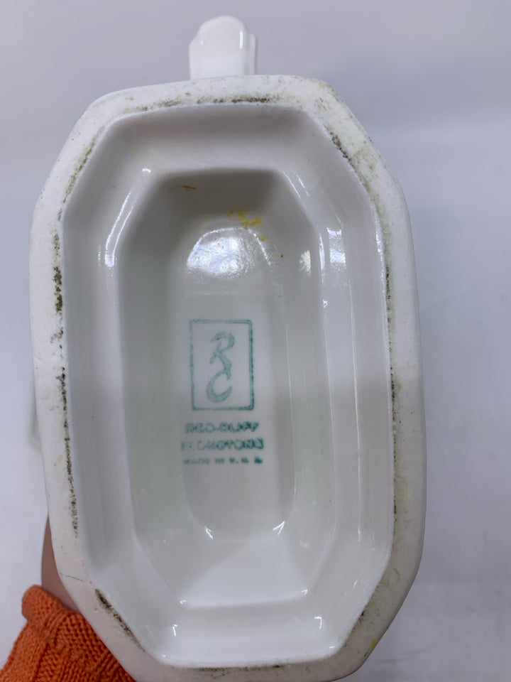 VTG 2 PC IRONSTONE GRAVY BOAT.