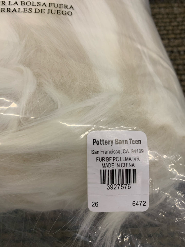 NIP FAUX FUR BOYFRIEND PILLOW COVER- POTTERY BARN TEEN