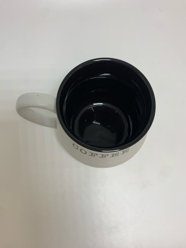 SHEFFIELD HOME B&W SPECKLED COFFEE MUG.