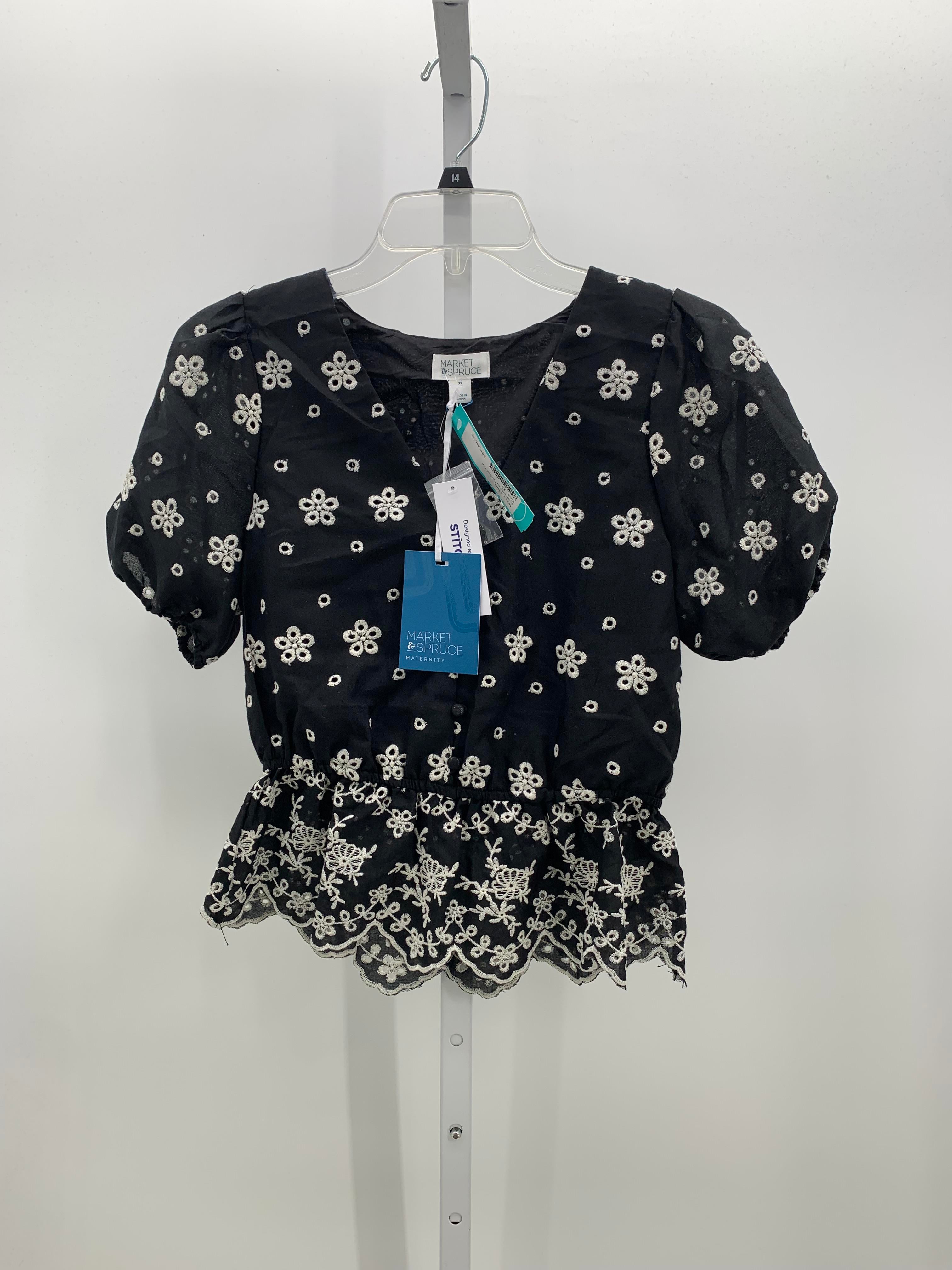 market & spruce Size X Small Misses Short Sleeve Shirt