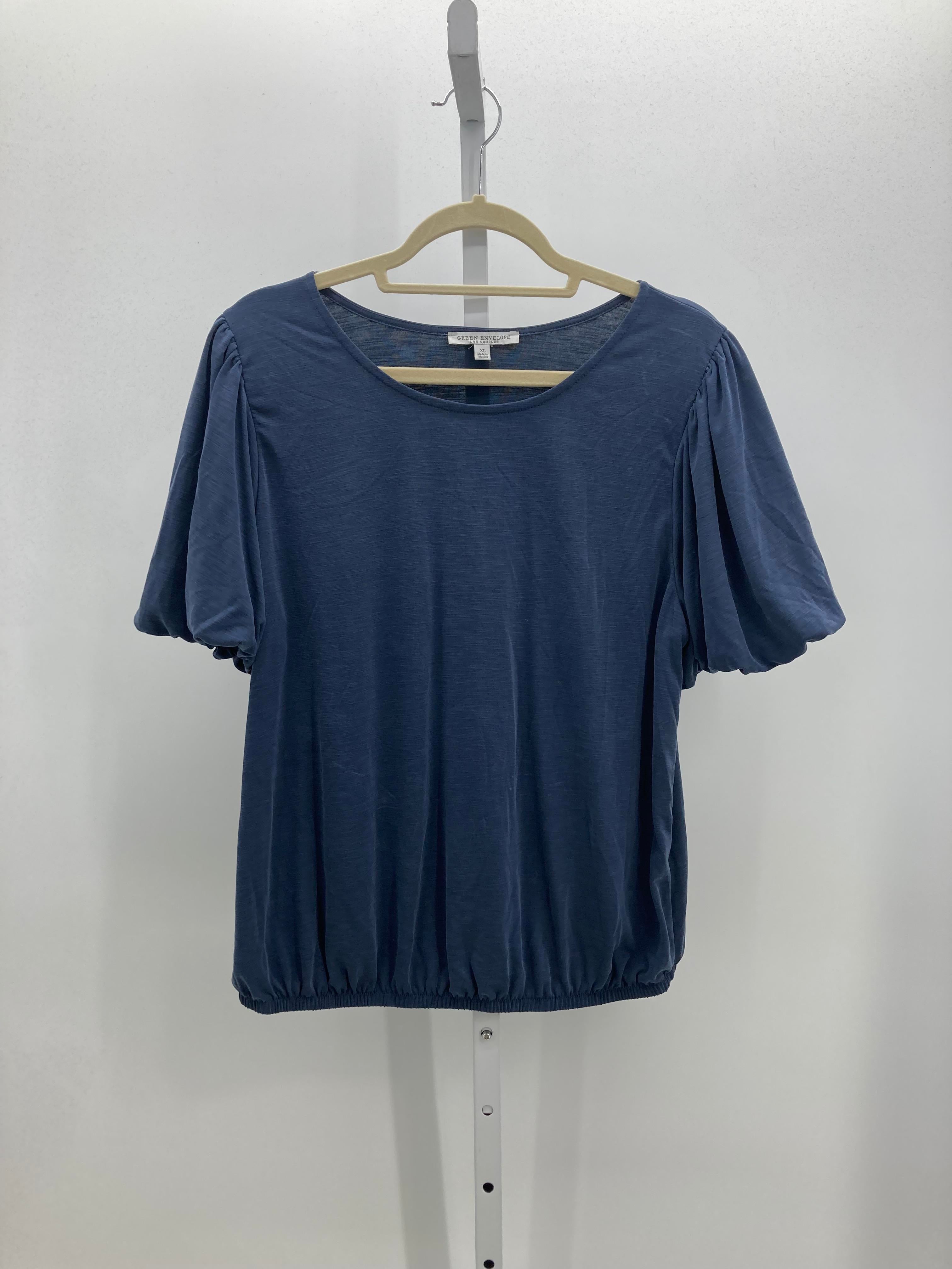 Green Envelope Size Extra Large Misses Short Sleeve Shirt
