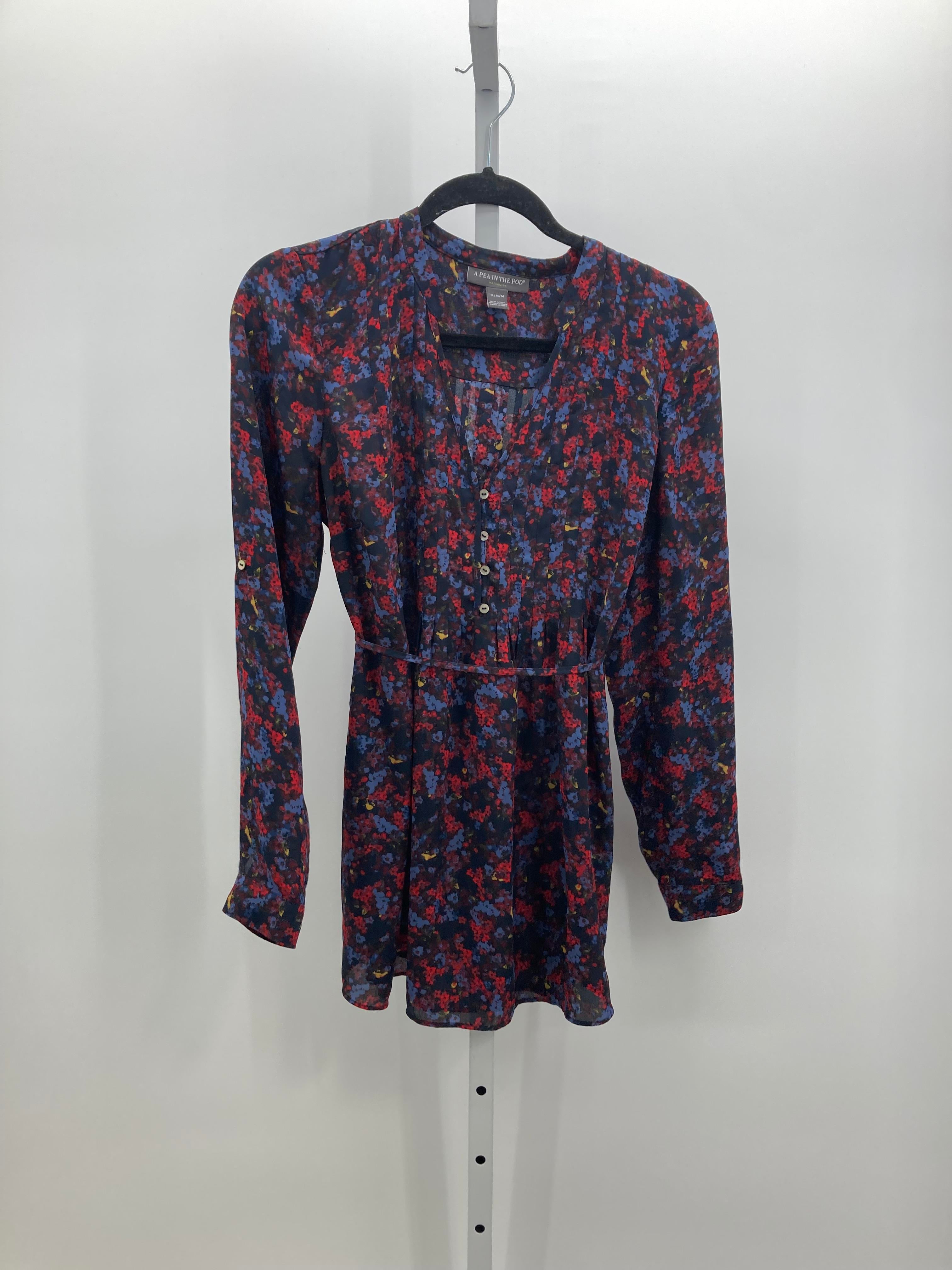 A Pea in the Pod Navy Size Medium Maternity Long Sleeve Shirt