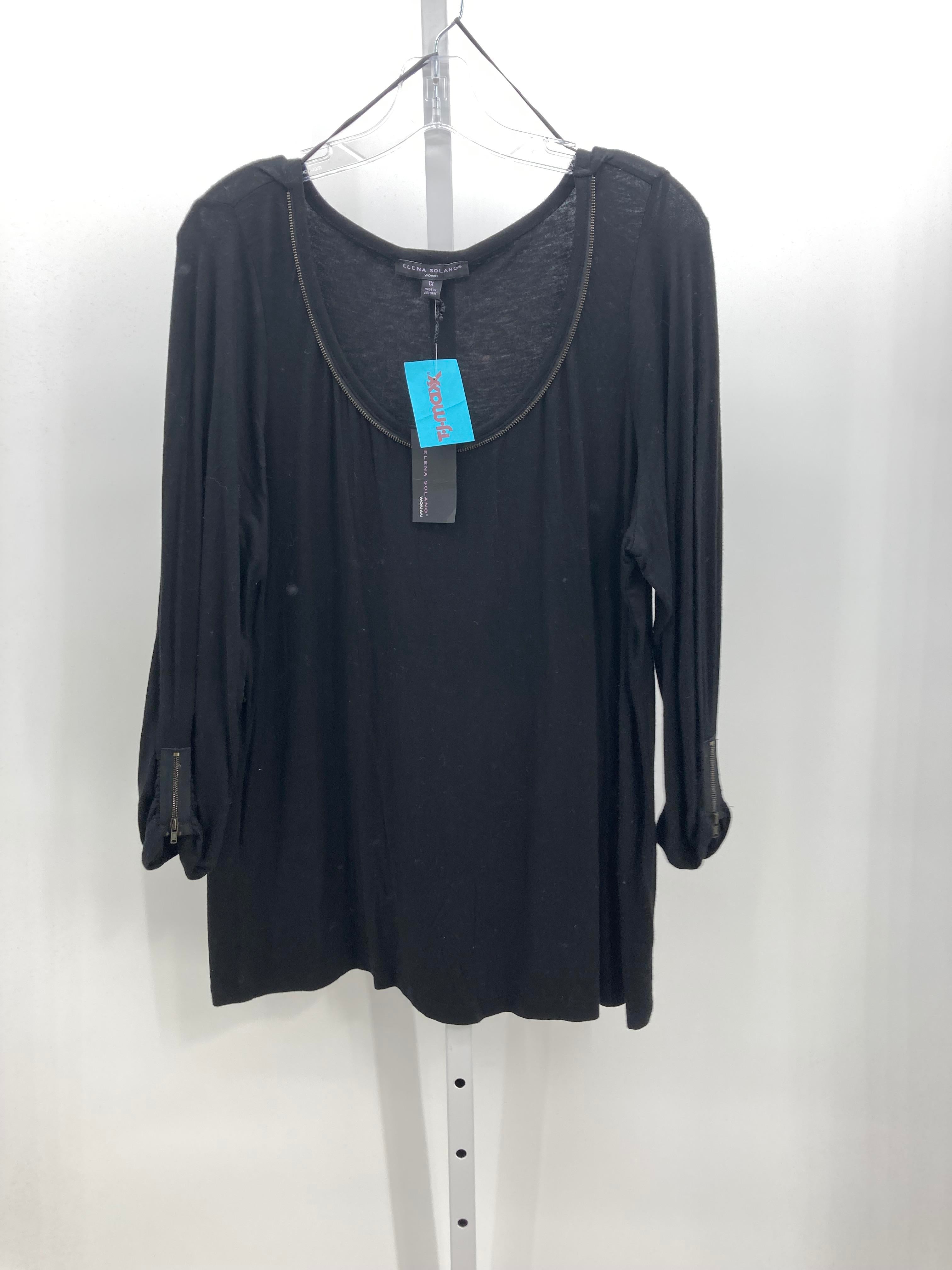 Elena Solano Size 1X Womens 3/4 Sleeve Shirt