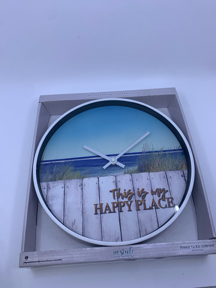 "THIS IS MY HAPPY PLACE CLOCK".