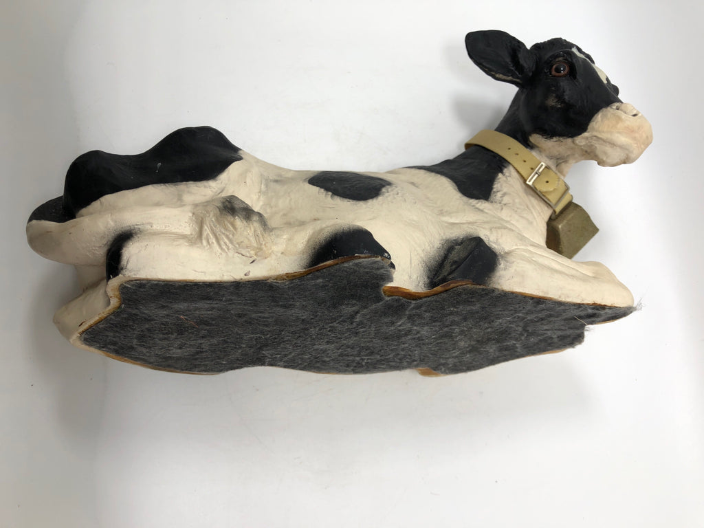 LAYING COW FIGURE W/BELL.