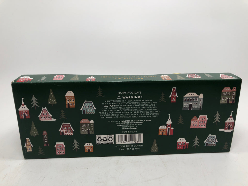 NIP 3 CHRISTMAS SOY BLEND CANDLES.