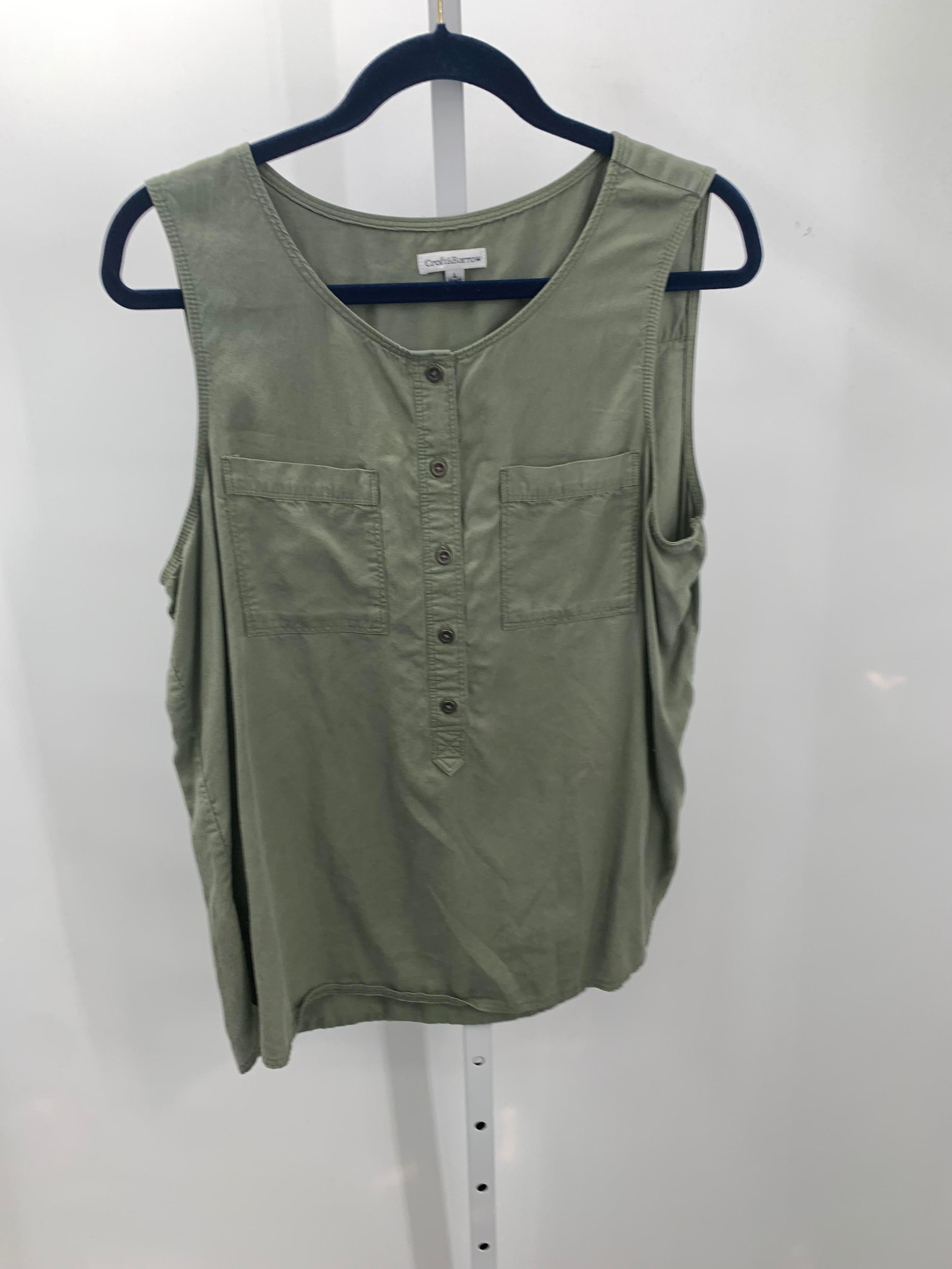 Croft & Barrow Size Large Misses Sleeveless Shirt