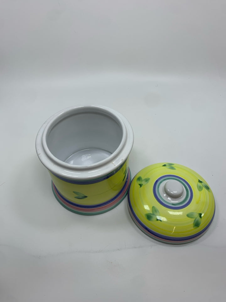 3PC CALECA YELLOW CAROUSEL CANISTER SET.