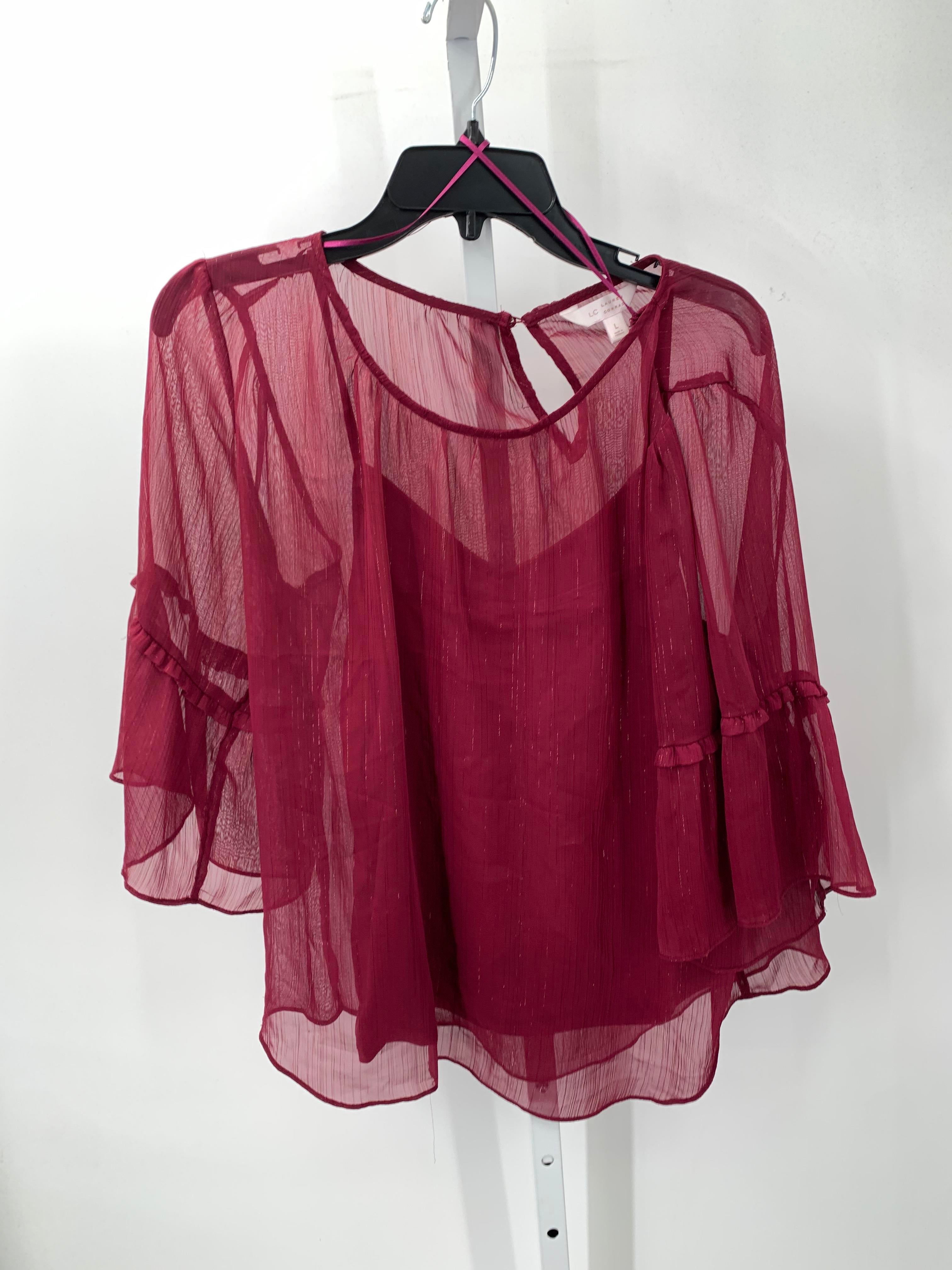 Lauren Conrad Size Large Misses Short Sleeve Shirt