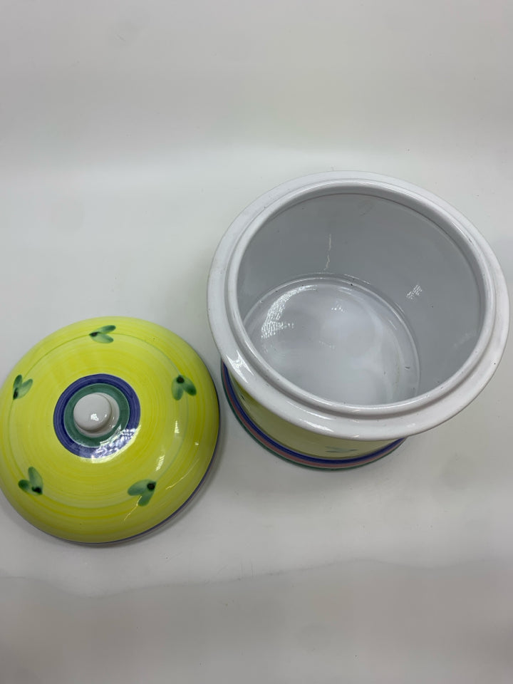3PC CALECA YELLOW CAROUSEL CANISTER SET.