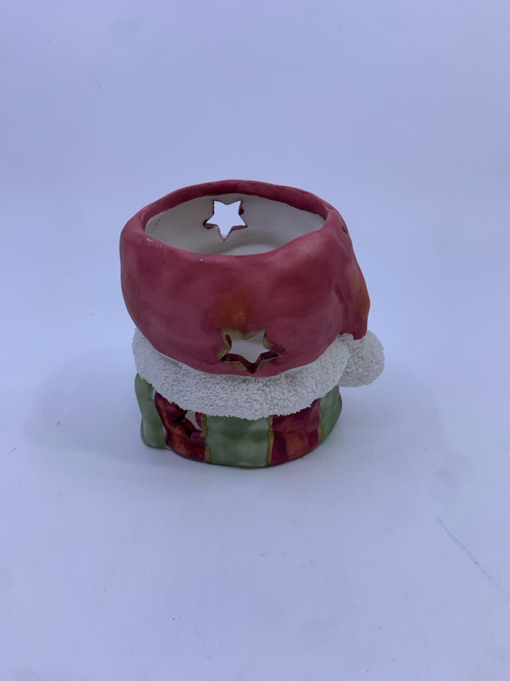 SANTA VOTIVE HOLDER.