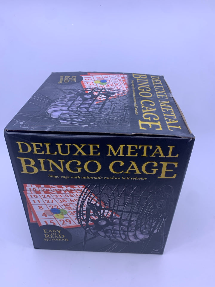DELUXE METAL BINGO CAGE SET NEW IN BOX.