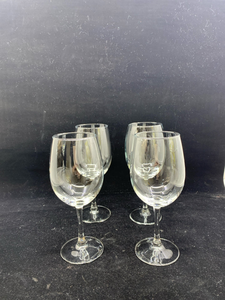 4 BULB WINE GLASSES.