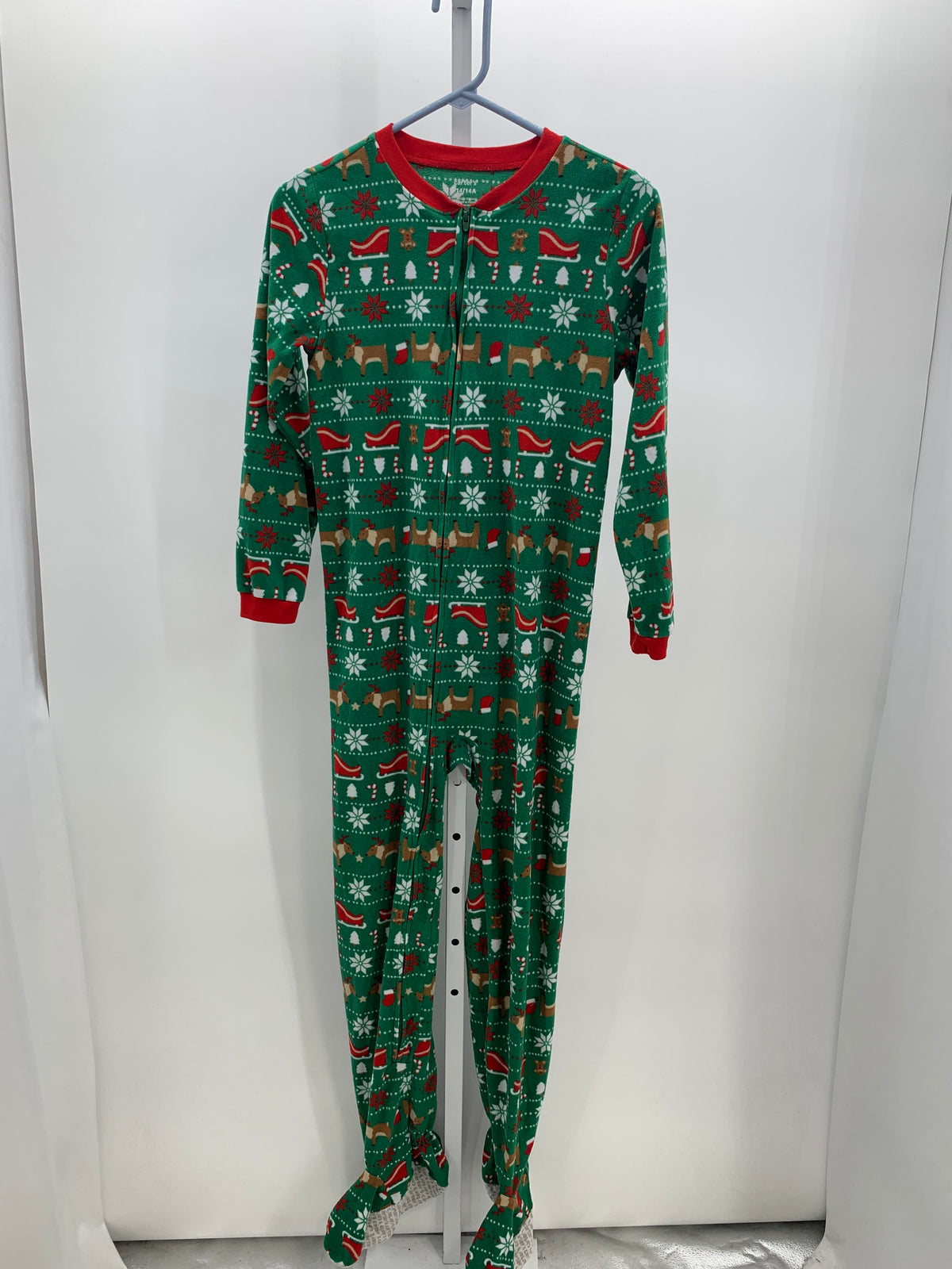 FLEECE SLEEPER REINDEER SNOWFLAKES SLEIGHT