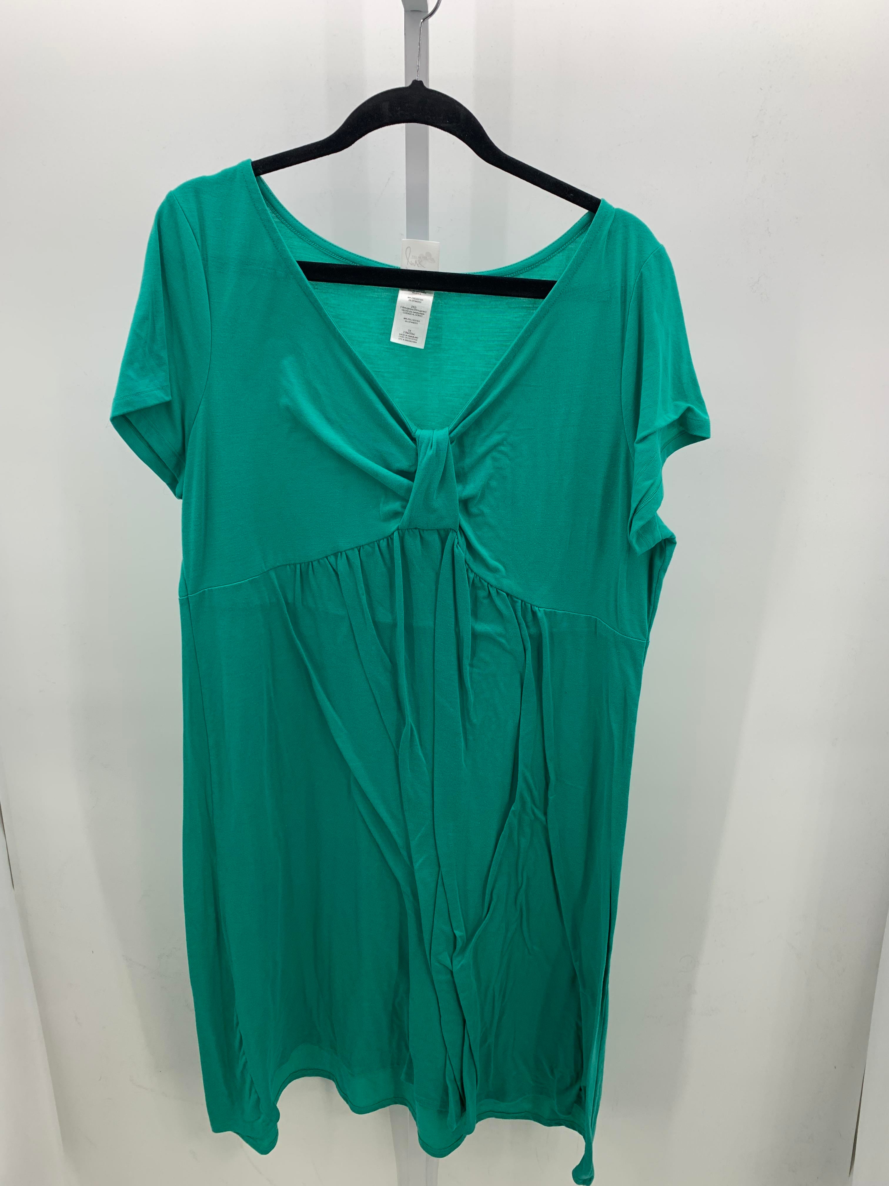 Just My Size Size 2X Womens Short Sleeve Dress