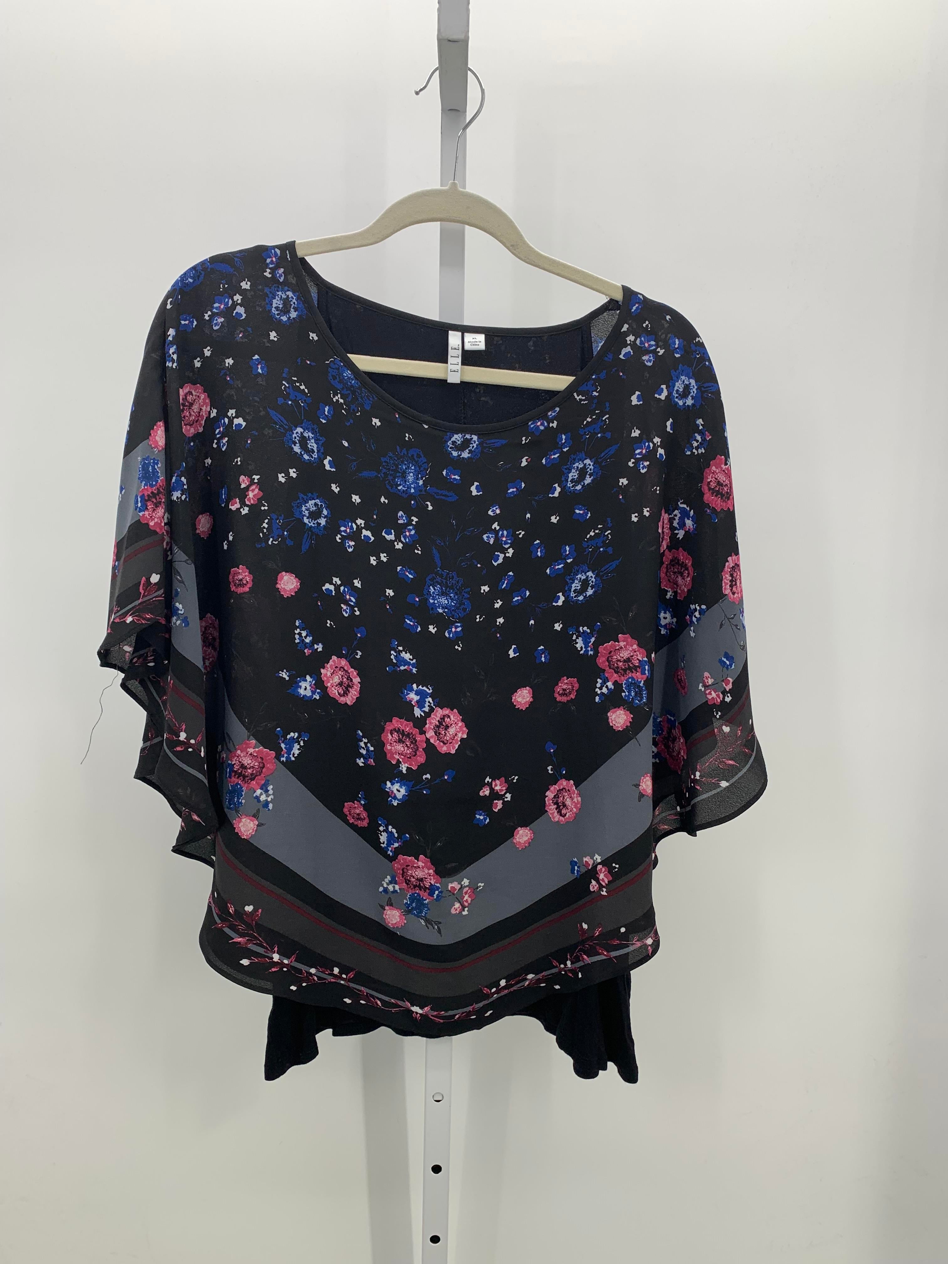 Elle Size Extra Large Misses Short Sleeve Shirt