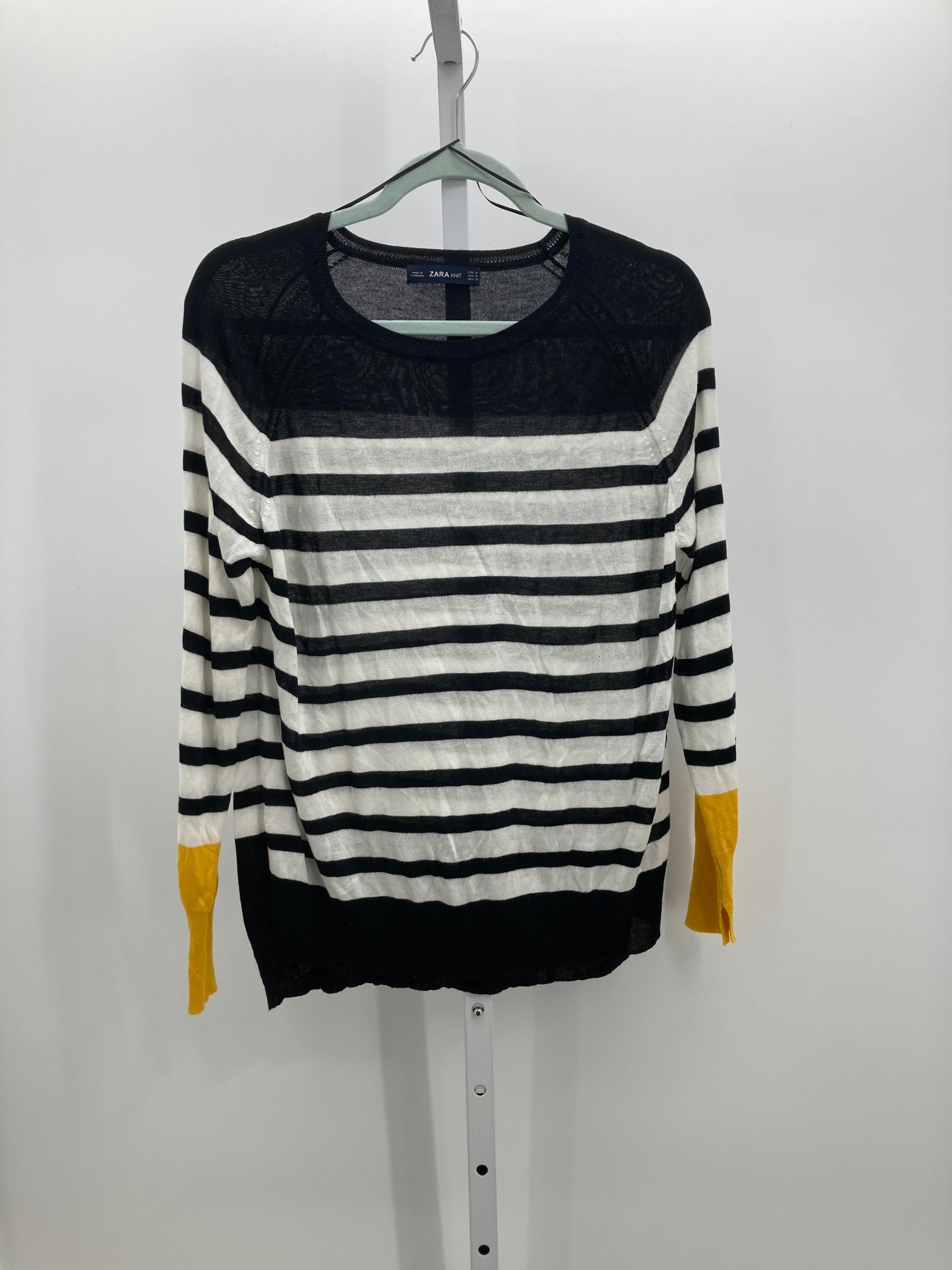 Zara Size Medium Misses Long Slv Sweater