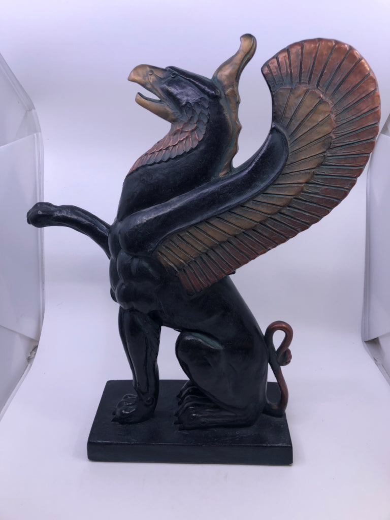 *RARE* VTG LARGE VERY HEAVY GRIFFIN SCULPTURE STATUE AUSTIN PRODUCTIONS INC 1985