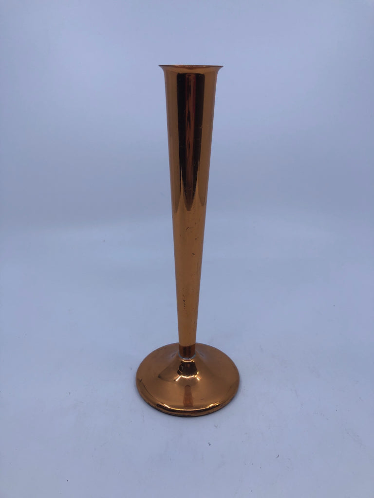 COPPER BUD VASE.