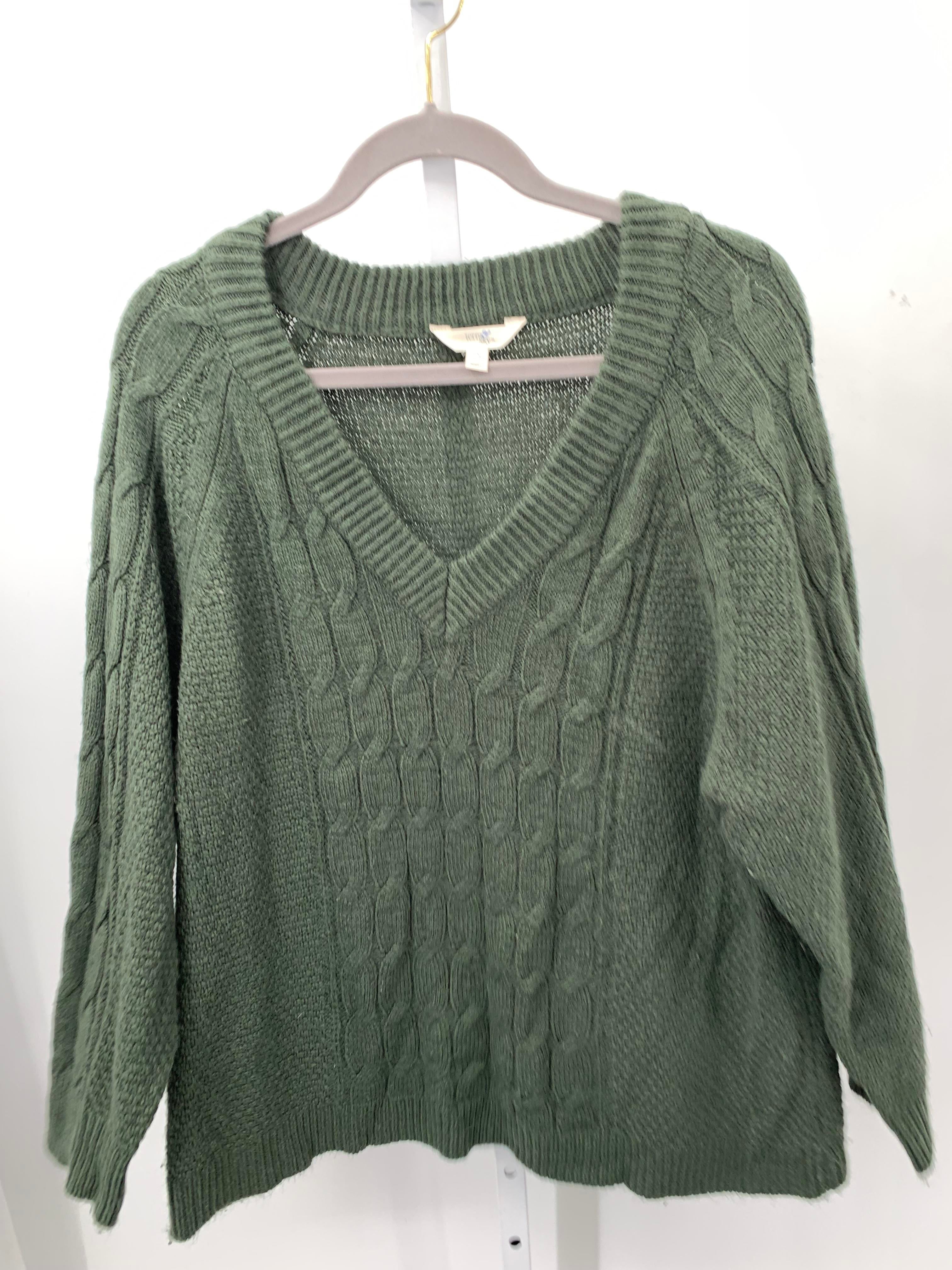 Terra & Sky Size 1X Womens Long Slv Sweater