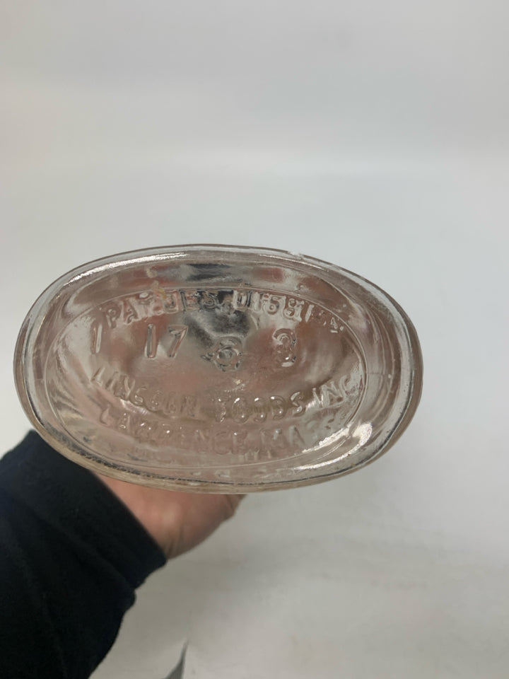 VTG ABRAHAM LINCOLN GLASS BOTTLE BANK.