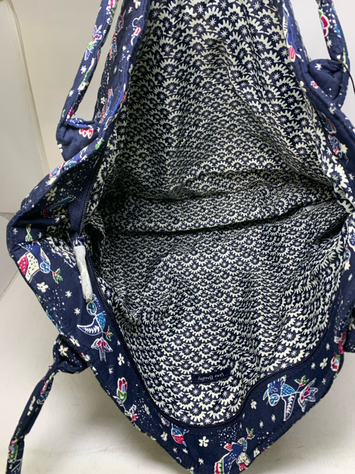 Vera Bradley Bright Tote in Holiday Owls- New With Tags