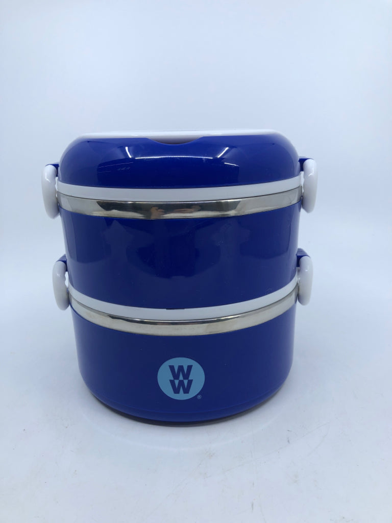 DOUBLE STACK DARK BLUE WW FOOD CONTAINER.