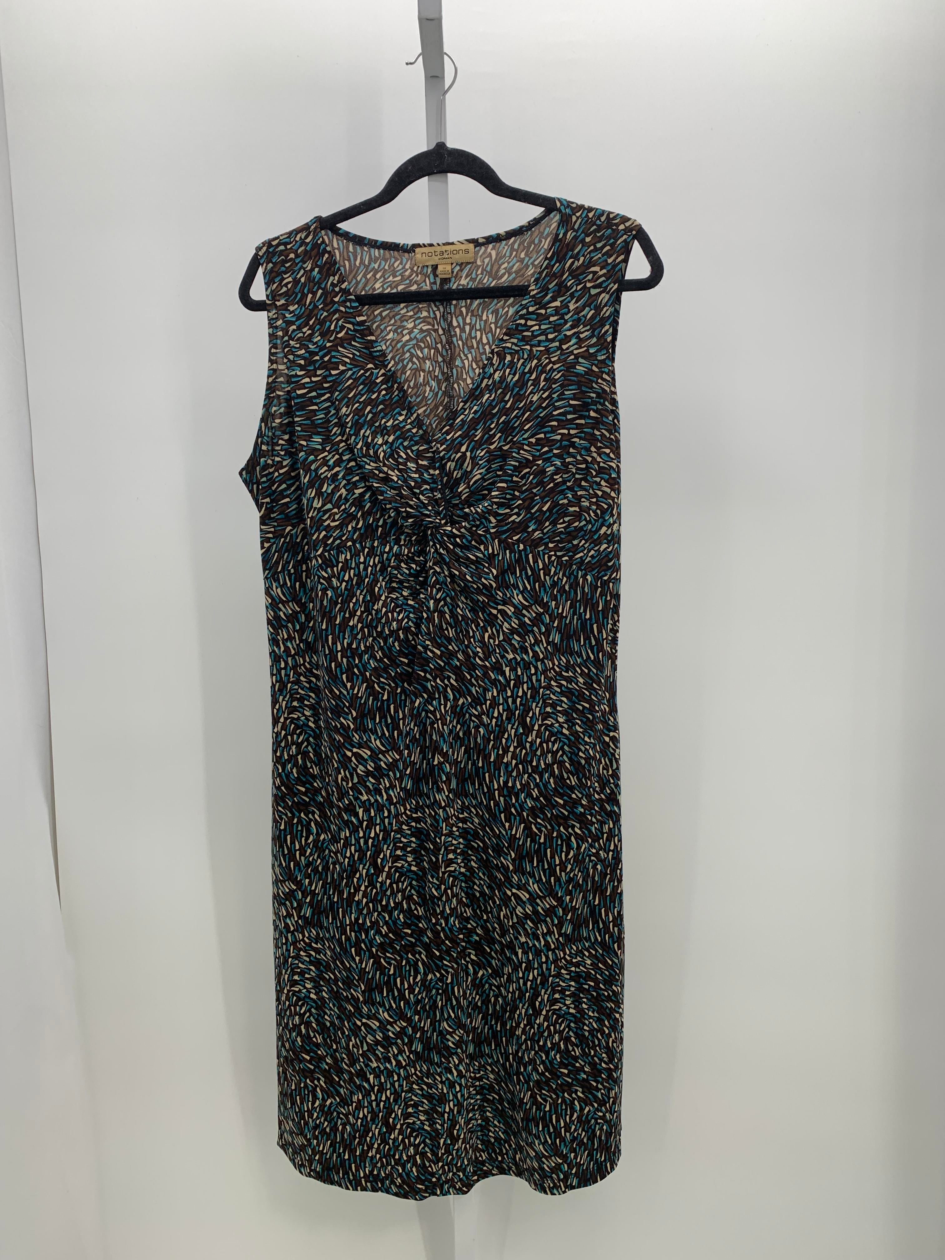 Notations Size 1X Womens Sleeveless Dress