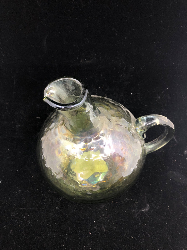 ROUND IRIDESCENT PITCHER.