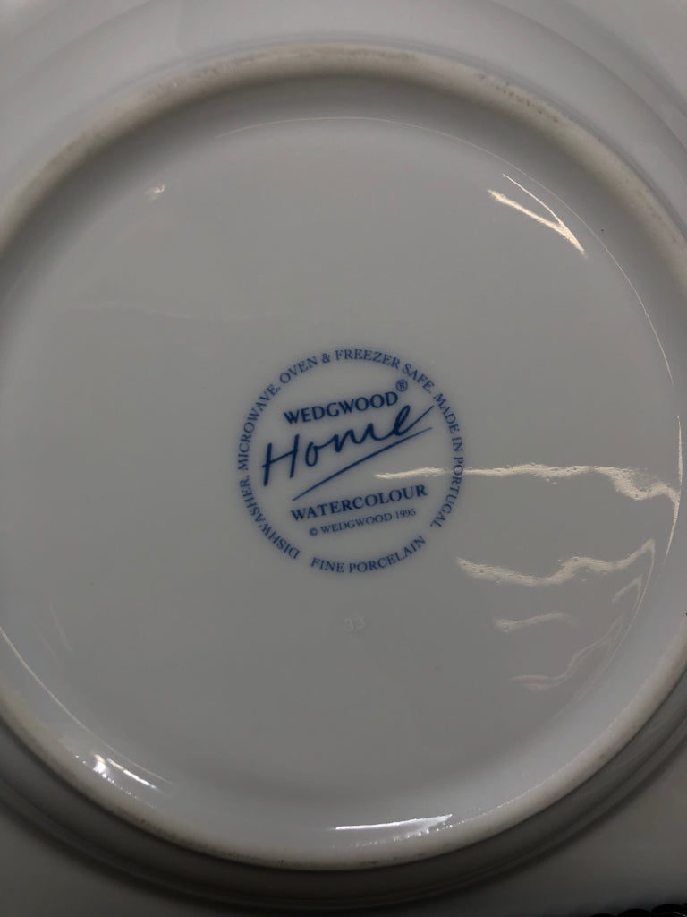 4 WEDGWOOD WATERCOLOUR RIM SOUP BOWL.